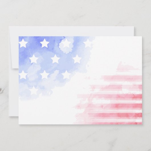 赤と青の誕生日パーティー 招待状 (裏面)