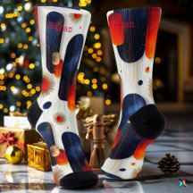 赤と青の輝くスターバストクリスマス