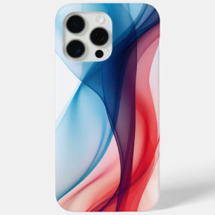 赤と青の透明型枠 iPhone 15 PRO MAXケース