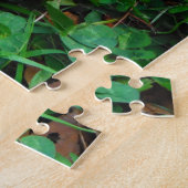 赤と青の野球と白のステッチ ジグソーパズル (側面)