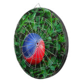 赤と青の野球と白のステッチ ダーツボード (正面右)