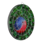 赤と青の野球と白のステッチ ダーツボード (正面左)