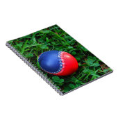 赤と青の野球と白のステッチ ノートブック (右側)