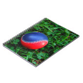 赤と青の野球と白のステッチ ノートブック (左側)