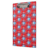 赤と青の雪の結晶と星 クリップボード (左)