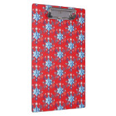 赤と青の雪の結晶と星 クリップボード (右)