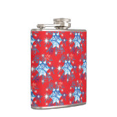 赤と青の雪の結晶と星 フラスク (右)