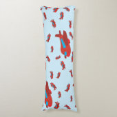 赤と青の飛行機のパターン ボディピロー (正面縦)