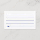 赤と青の飛行機の知恵の赤の赤のシャワーの言葉 エンクロージャーカード (裏面)