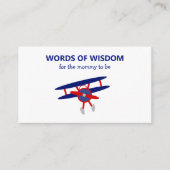 赤と青の飛行機の知恵の赤の赤のシャワーの言葉 エンクロージャーカード (正面)