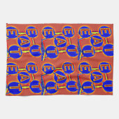 赤と青の食べキッチンタオル キッチンタオル (横)