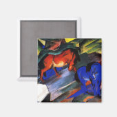 赤と青の馬Franz Marc マグネット (正面/裏面)