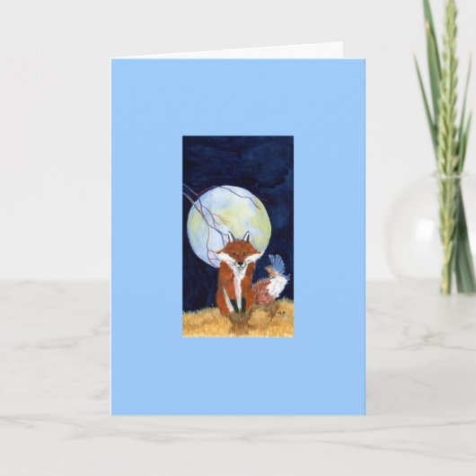 赤と青の鳥 カード (正面)