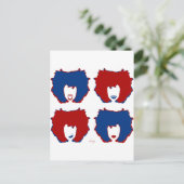 赤と青の4つの気分 ポストカード (スタンド正面)