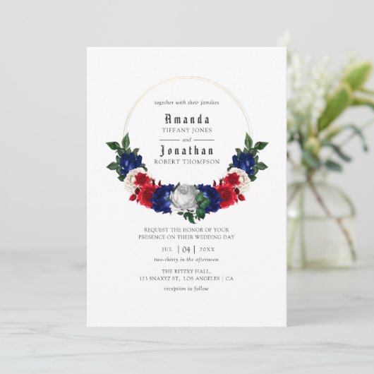 赤と青の7月4日結婚ズ 招待状 (スタンド正面)