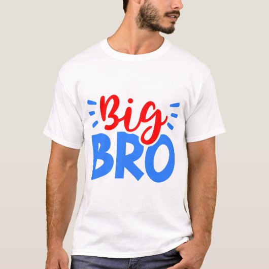 赤と青のBIG BRO Tシャツ (正面)