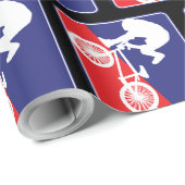 赤と青のBMXバイクライダー ラッピングペーパー (ロールコーナー)