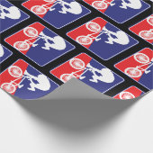 赤と青のBMXバイクライダー ラッピングペーパー (角)