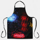 赤と青のLEDランプ エプロン (正面)