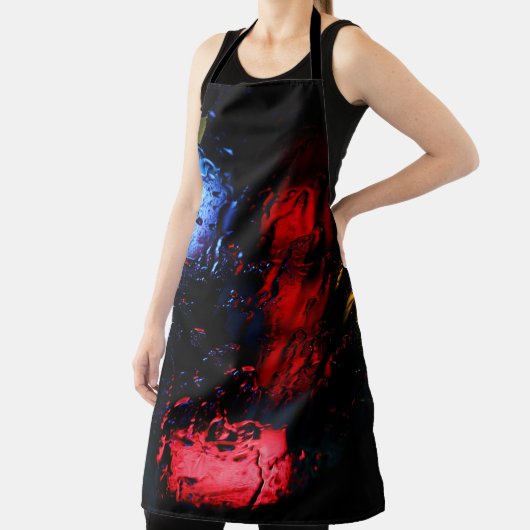 赤と青のLEDランプ エプロン (インサイチュ)