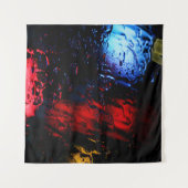 赤と青のLEDランプ タペストリー (正面(横))