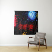 赤と青のLEDランプ タペストリー (インサイチュ(横))