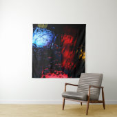 赤と青のLEDランプ タペストリー (インサイチュ)