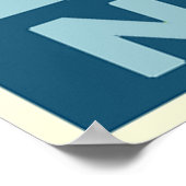 赤と青のNOLa水道メーター ポスター (角)