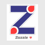 赤と青のZモノグラム シール (シート)