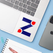 赤と青のZモノグラム シール (ノートパソコンとiPhone)