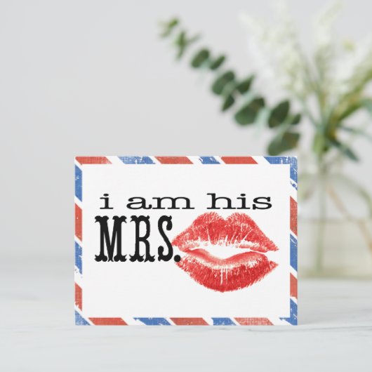 赤と青は私が彼の夫人です ポストカード (スタンド正面)