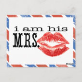 赤と青は私が彼の夫人です ポストカード (裏面)