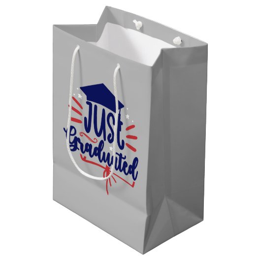 赤と青を卒業したばかりだ ミディアムペーパーバッグ (正面アングル)