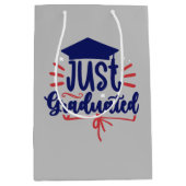 赤と青を卒業したばかりだ ミディアムペーパーバッグ (正面)