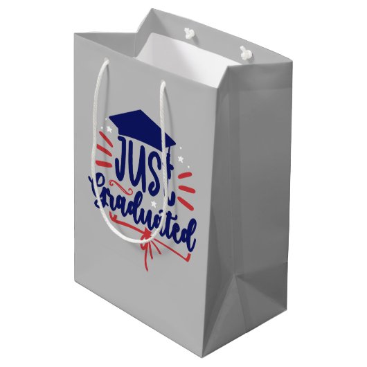 赤と青を卒業したばかりだ ミディアムペーパーバッグ (裏面アングル)