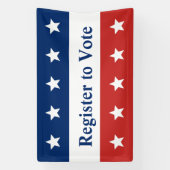 赤と青を星で投票に登録 横断幕 (縦)