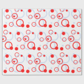 赤と青カラフルモダン ラッピングペーパー (フラット)