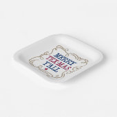 赤と青メリーのテックス – マスすべて ペーパープレート (傾斜あり)