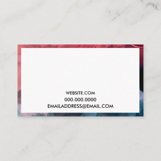 赤と青モダン色 名刺 (裏面)