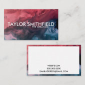 赤と青モダン色 名刺 (正面/裏面)