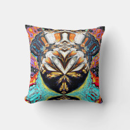 赤と青数々の色の抽象芸術装飾用クッション クッション