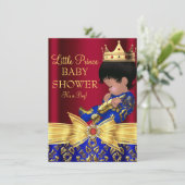 赤と青王室のプリンスボーイベビーシャワー招待状2 招待状 (スタンド正面)