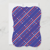 赤と青7月4日のパーティー 招待状 (裏面)