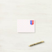 赤と青、それはザクセン人の色 ポストイット (デスク上)