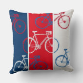 赤と青、グラフィック、および自転車クール(&B) クッション (裏面)