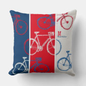 赤と青、グラフィック、および自転車クール(&B) クッション (正面)