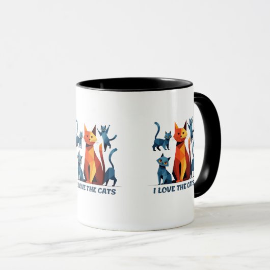 赤と青 マグカップ (正面右)