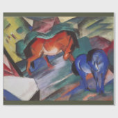 赤と青 ラッピングペーパー (フラット)