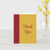 赤と黄のアールデコサンキューカード カード (黄色い花)