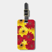 赤と黄のガーベラデイジー写真 ラゲッジタグ (正面縦)